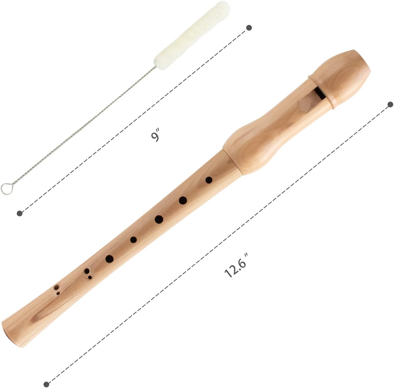 MUSICUBE Soprano Recorder Instrument Baroque Recorder for Kids Adults Beginner Musical Recorders with Clean Kit and Storage Bag