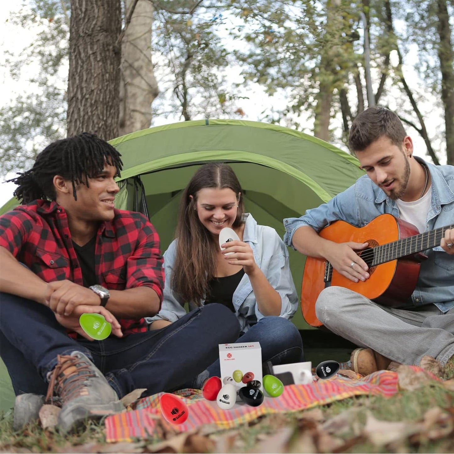 MUSICUBE Egg Shakers, profesjonalny zestaw instrumentów perkusyjnych z tworzywa sztucznego, wibrujących jajkiem, o 4 tonach (cichy, średni, głośny, ciężki) do nauczania w klasach, jako wyposażenie imprez, zespół muzyczny…