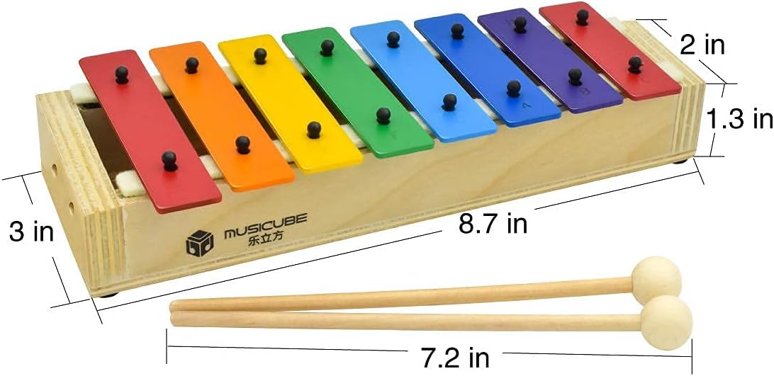 MUSICUBE Xylophone for Kids Baby Xylophone with Professional Tuning Wood Xylophone Toy Instrument for Children Toldder Boys Girls Gift Choice